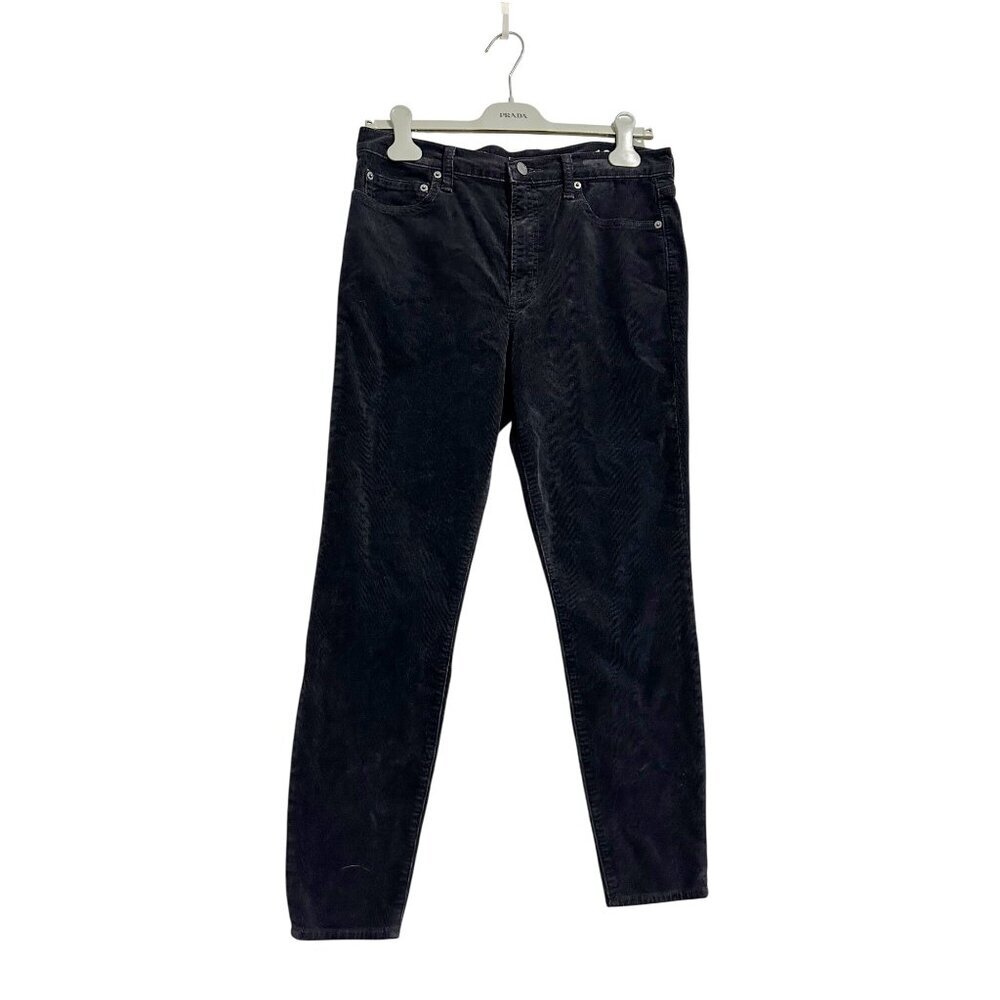 Gap 1969  Always Skinny High Rise Corduroy Pants,  Size 31S (Short), True Black